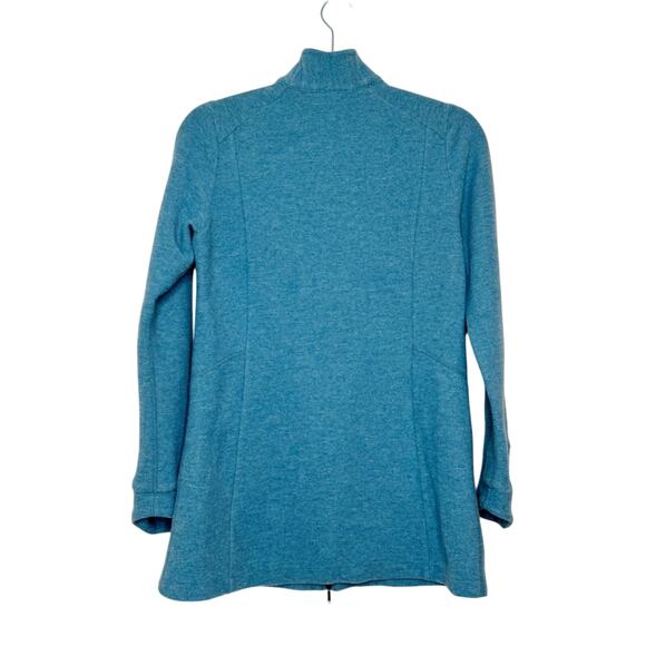 Ibex Back Bay Tunic Bucle Merino Wool Turquoise Size S - Picture 2 of 9